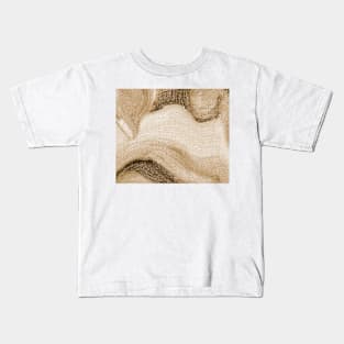 Abstract Oil Painting Eggshell Pastel Brown 1c23 Kids T-Shirt